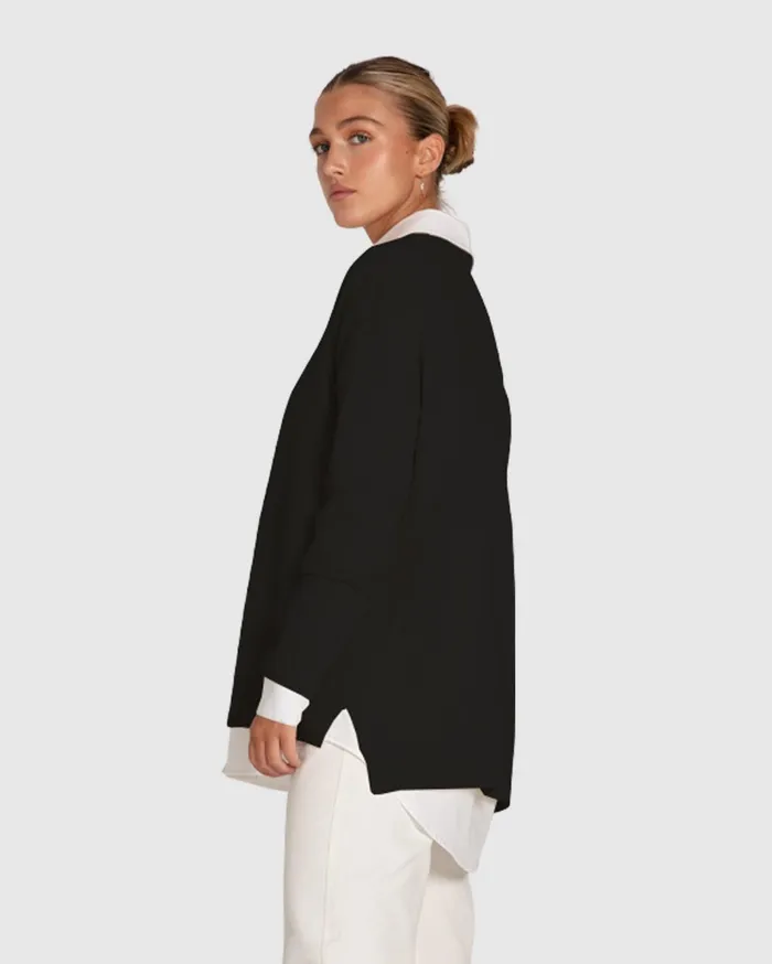 Women Tops Belle and Bloom Wonder Of You Cashmere Blend Oversized Jumper 8211 Black