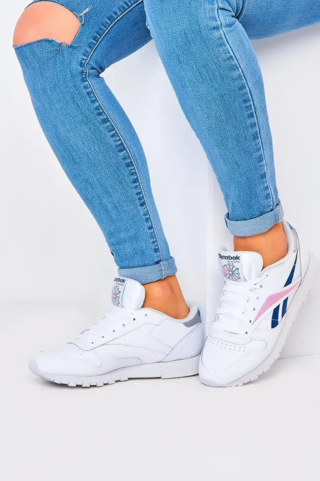 Women Trainers Cl Lthr White Reebok White Brentiny Paris Sneakers