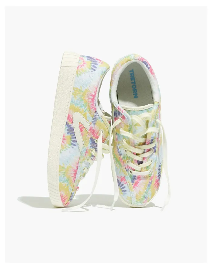 Women Tretorn Nylite Plus Sneakers In Tie Dye Print Pastel Multi Madewell Sneakers