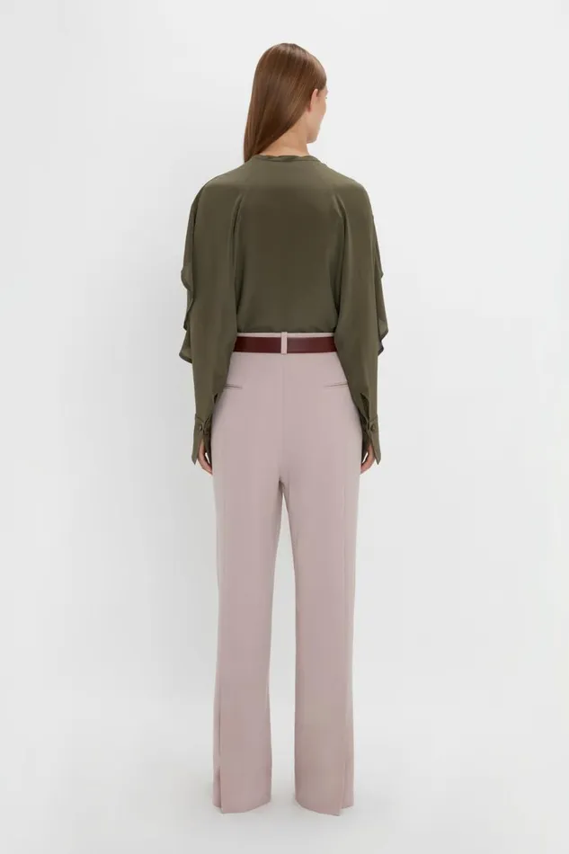 Women Trousers Victoria Beckham Double Pleat Trouser In Rose Quartz
