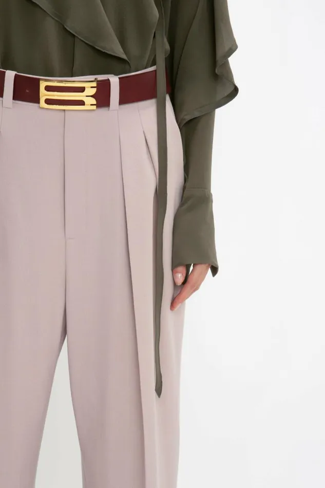 Women Trousers Victoria Beckham Double Pleat Trouser In Rose Quartz