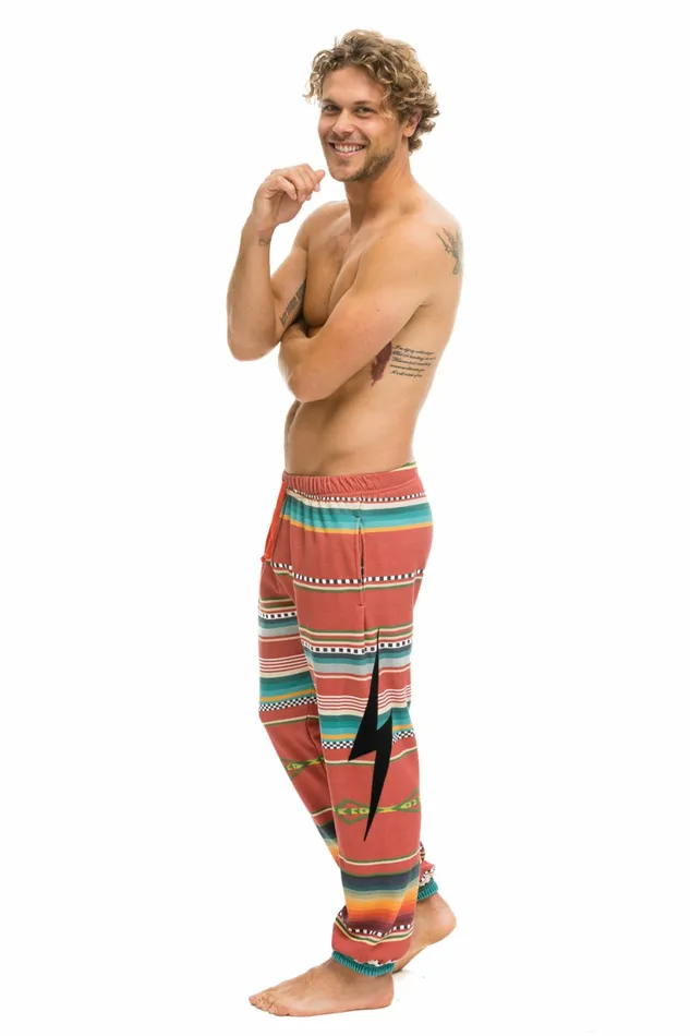 Women TULUM BOLT STITCH SWEATPANTS 8211 RED Aviator Nation BoltCollection