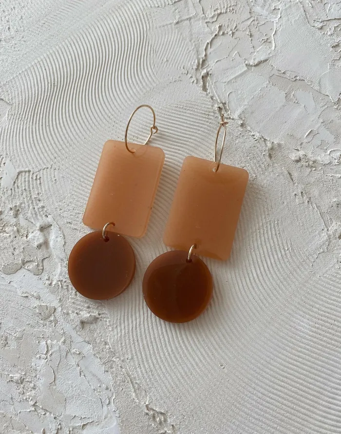 Women Tumble Dune Hoop Earrings Clay Madewell Earrings Women Tumble Dune Hoop Earrings Clay Madewell Earrings