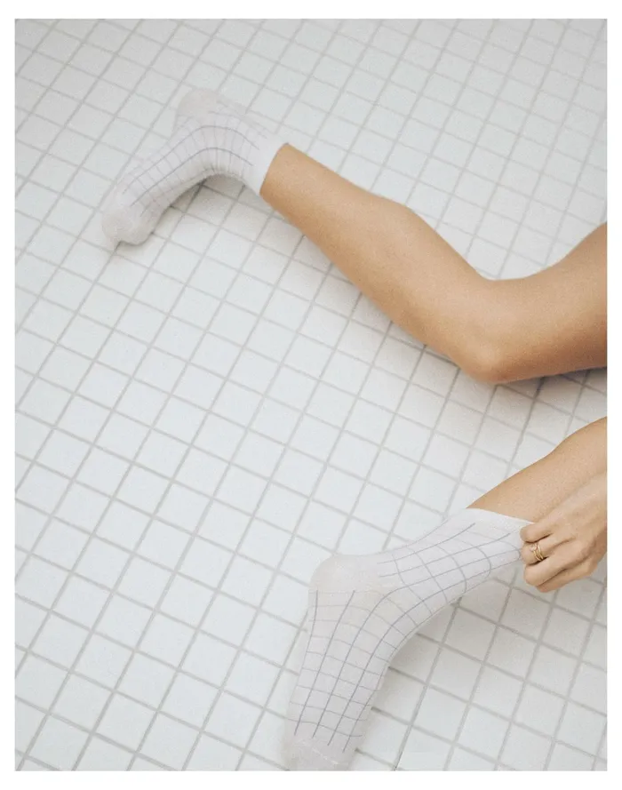 Women Two Pack Grid Ankle Socks Lighthouse Multi Madewell Socks Women Two Pack Grid Ankle Socks Lighthouse Multi Madewell Socks