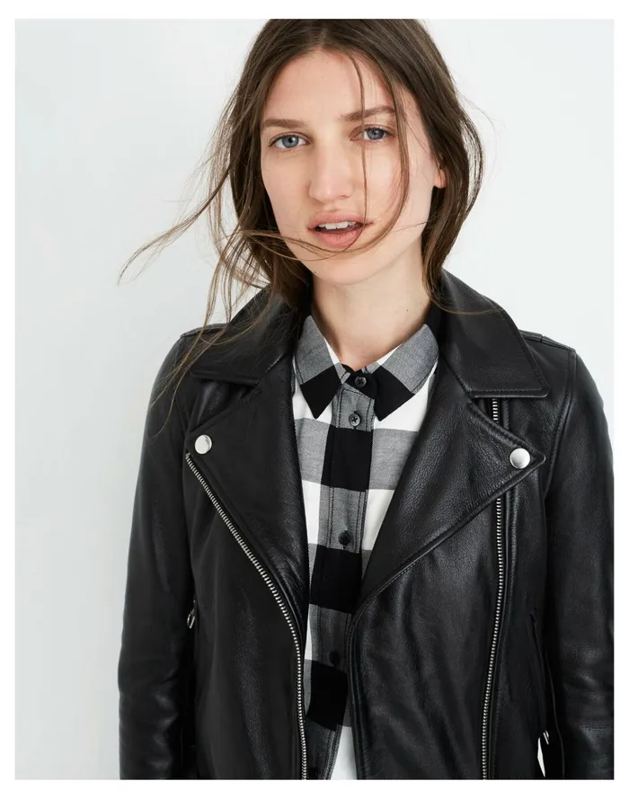 Women Ultimate Leather Motorcycle Jacket True Black Madewell Jackets Women Ultimate Leather Motorcycle Jacket True Black Madewell Jackets