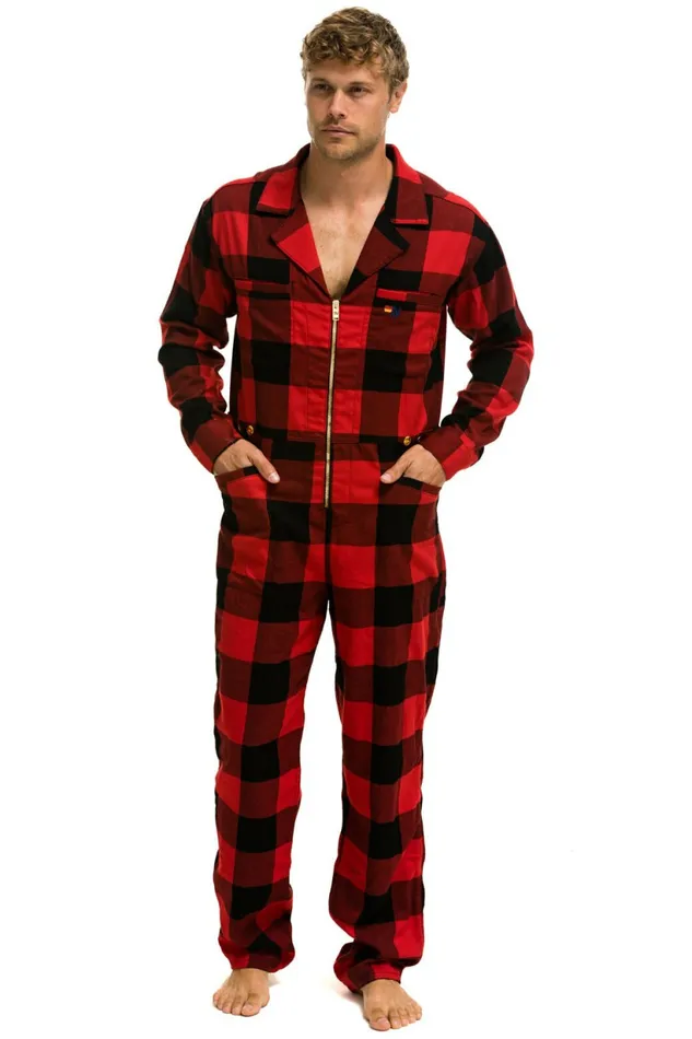 Women UNISEX PLAID FLIGHT SUIT 8211 BUFFALO PLAID Aviator Nation Outerwear Women UNISEX PLAID FLIGHT SUIT 8211 BUFFALO PLAID Aviator Nation Outerwear