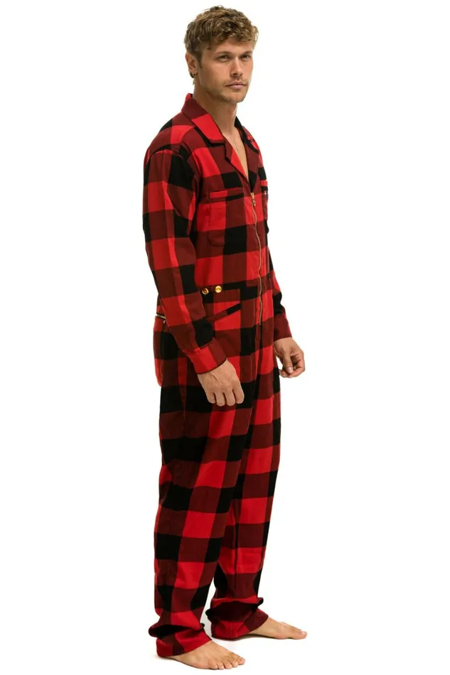 Women UNISEX PLAID FLIGHT SUIT 8211 BUFFALO PLAID Aviator Nation Outerwear Women UNISEX PLAID FLIGHT SUIT 8211 BUFFALO PLAID Aviator Nation Outerwear