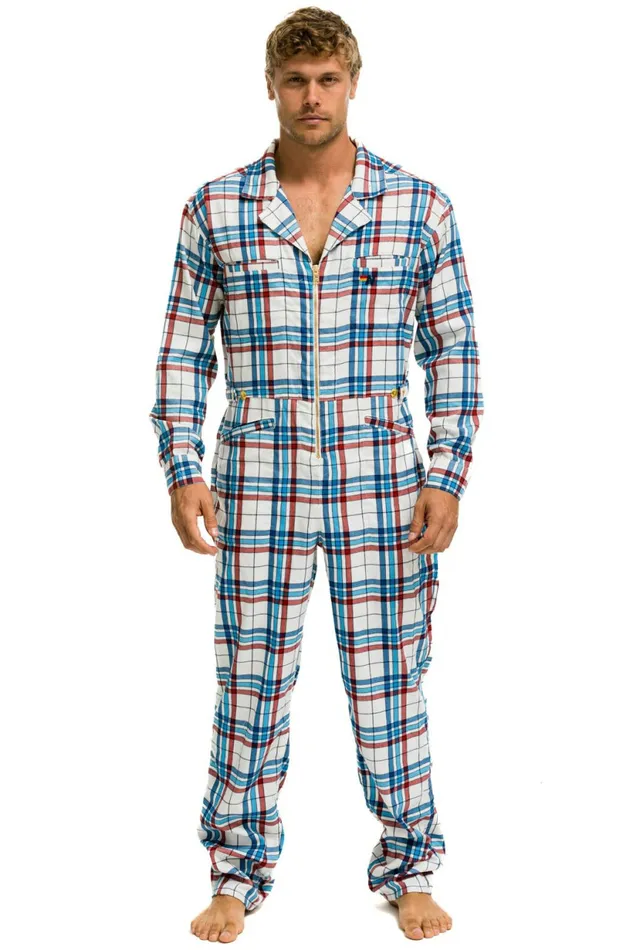 Women UNISEX PLAID FLIGHT SUIT 8211 MONTAUK PLAID Aviator Nation Outerwear Women UNISEX PLAID FLIGHT SUIT 8211 MONTAUK PLAID Aviator Nation Outerwear