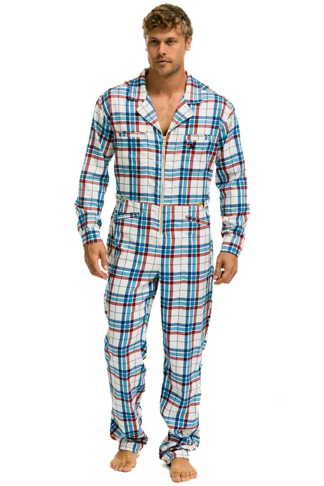 Women UNISEX PLAID FLIGHT SUIT 8211 MONTAUK PLAID Aviator Nation Outerwear Women UNISEX PLAID FLIGHT SUIT 8211 MONTAUK PLAID Aviator Nation Outerwear