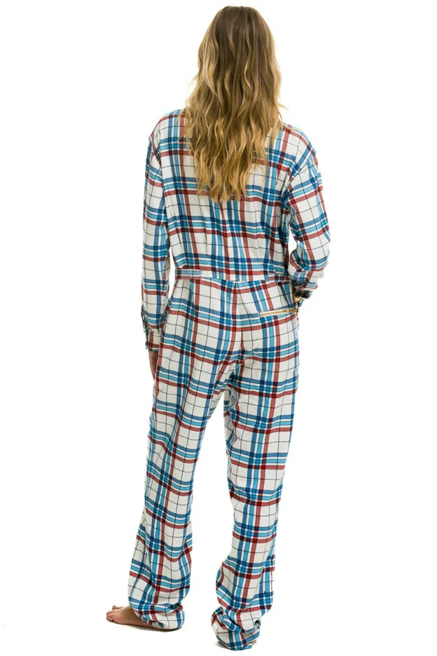 Women UNISEX PLAID FLIGHT SUIT 8211 MONTAUK PLAID Aviator Nation Outerwear Women UNISEX PLAID FLIGHT SUIT 8211 MONTAUK PLAID Aviator Nation Outerwear