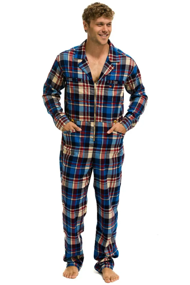 Women UNISEX PLAID FLIGHT SUIT 8211 PATRIOT PLAID Aviator Nation Outerwear Women UNISEX PLAID FLIGHT SUIT 8211 PATRIOT PLAID Aviator Nation Outerwear