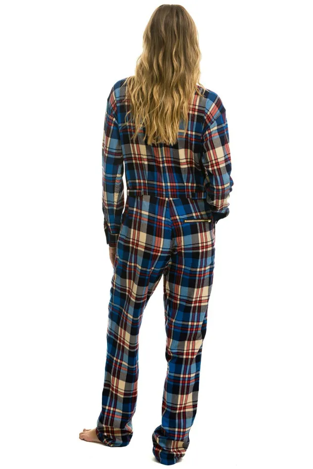 Women UNISEX PLAID FLIGHT SUIT 8211 PATRIOT PLAID Aviator Nation Outerwear Women UNISEX PLAID FLIGHT SUIT 8211 PATRIOT PLAID Aviator Nation Outerwear