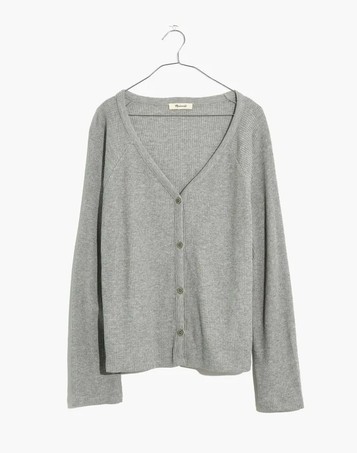 Women Waffle Knit Button Front Pajama Top Salt And Pepper Heather Madewell Pajamas Women Waffle Knit Button Front Pajama Top Salt And Pepper Heather Madewell Pajamas
