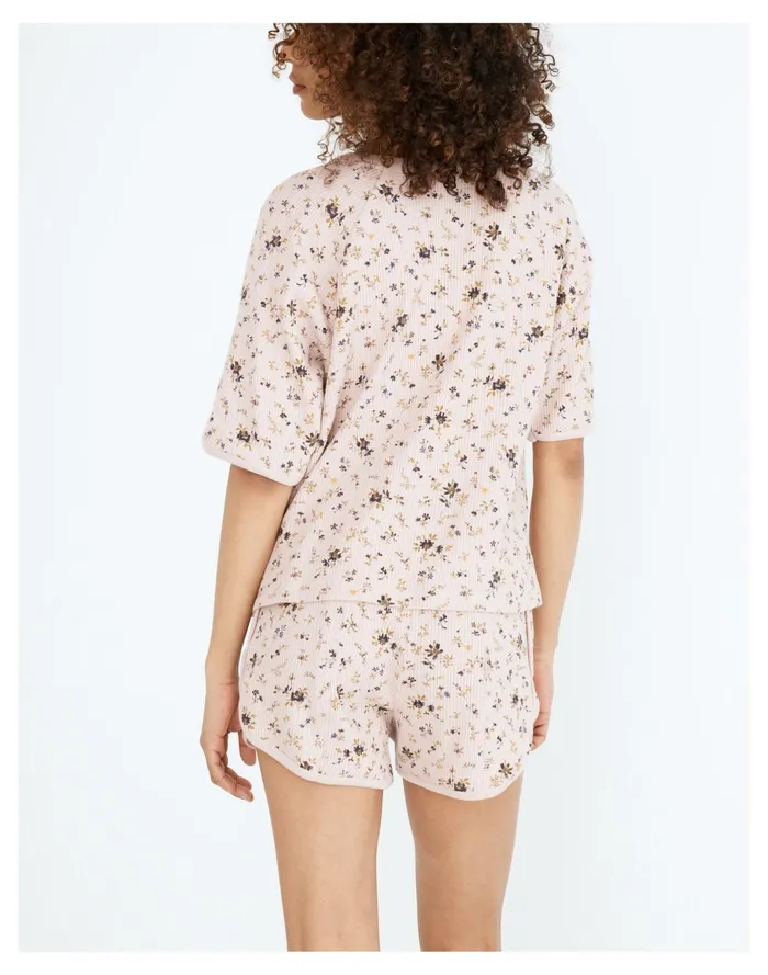 Women Waffle Knit Pajama Set In Fresh Sprigs Wisteria Dove Madewell Pajamas Women Waffle Knit Pajama Set In Fresh Sprigs Wisteria Dove Madewell Pajamas