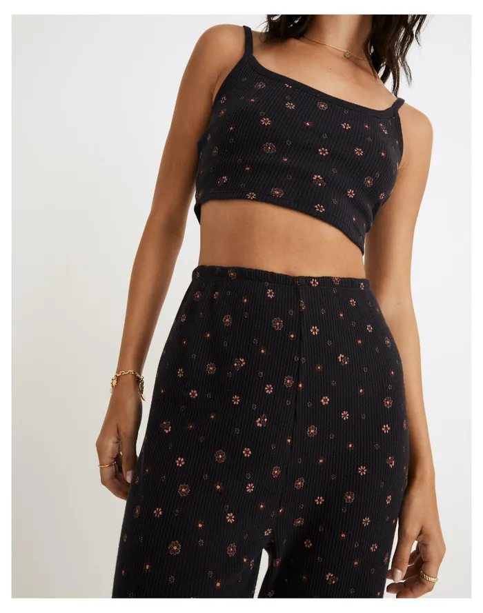 Women Waffle Knit Pajama Sweatpants In Bandana Floral Night Vision Madewell Pajamas Women Waffle Knit Pajama Sweatpants In Bandana Floral Night Vision Madewell Pajamas