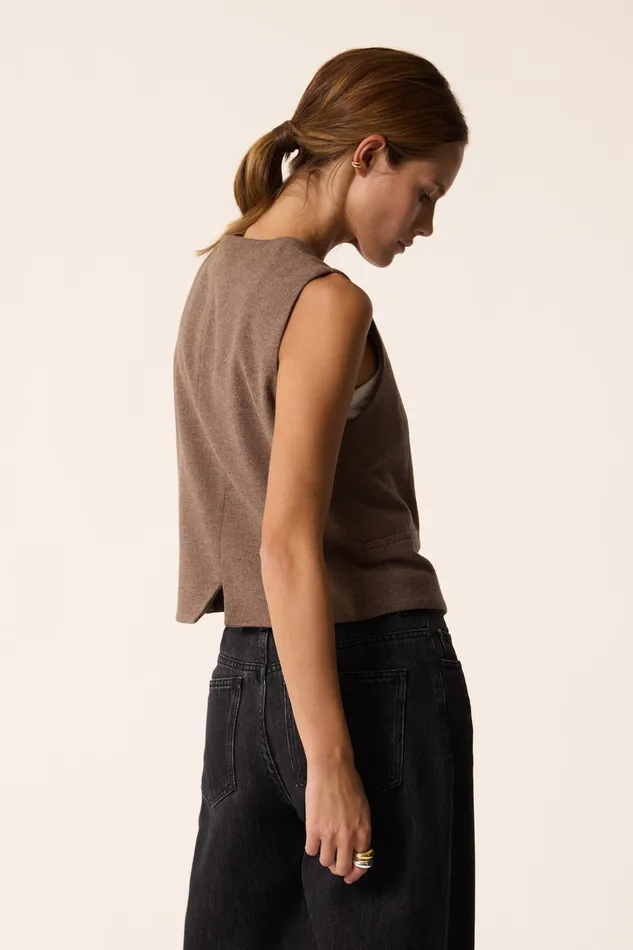 Women Waistcoat Rosetta Marmotte Veste Laine Beige Des Petits Hauts Suits