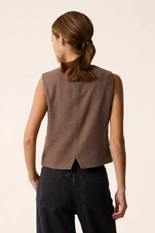 Women Waistcoat Rosetta Marmotte Veste Laine Beige Des Petits Hauts Suits