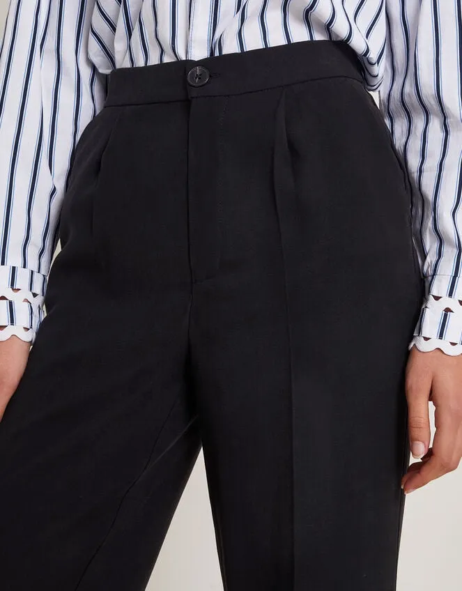 Women Wila Wide Leg Trousers Black Monsoon Trousers and Jeans