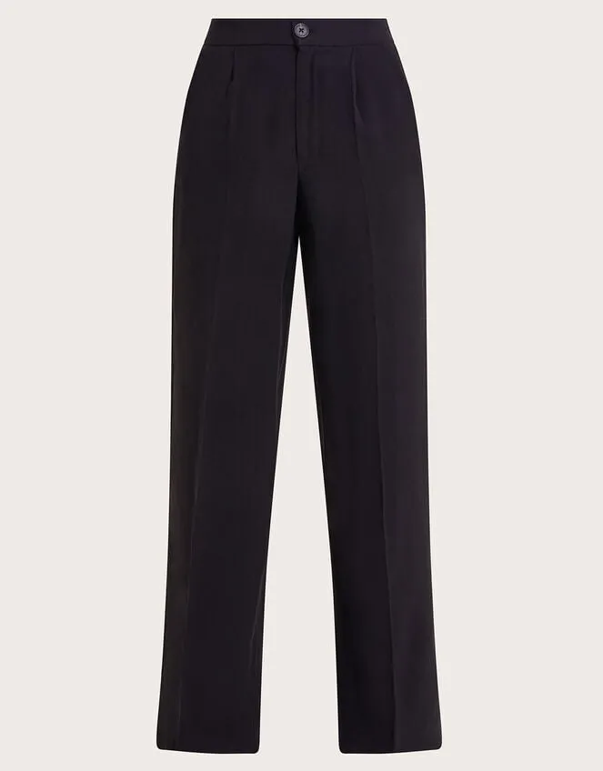 Women Wila Wide Leg Trousers Black Monsoon Trousers and Jeans