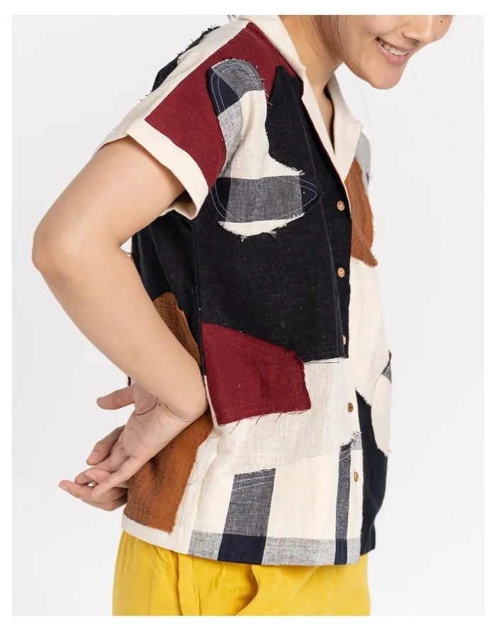 Women World Of Crow Organic Cotton Boro Boro Shirt Multicolor Madewell Tops and Shirts Women World Of Crow Organic Cotton Boro Boro Shirt Multicolor Madewell Tops and Shirts