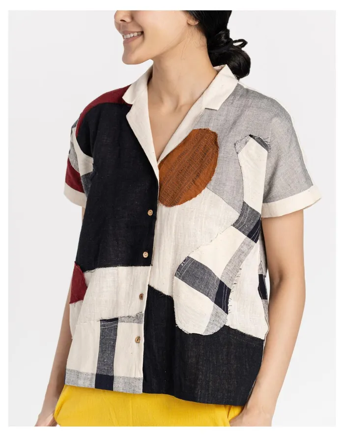 Women World Of Crow Organic Cotton Boro Boro Shirt Multicolor Madewell Tops and Shirts Women World Of Crow Organic Cotton Boro Boro Shirt Multicolor Madewell Tops and Shirts
