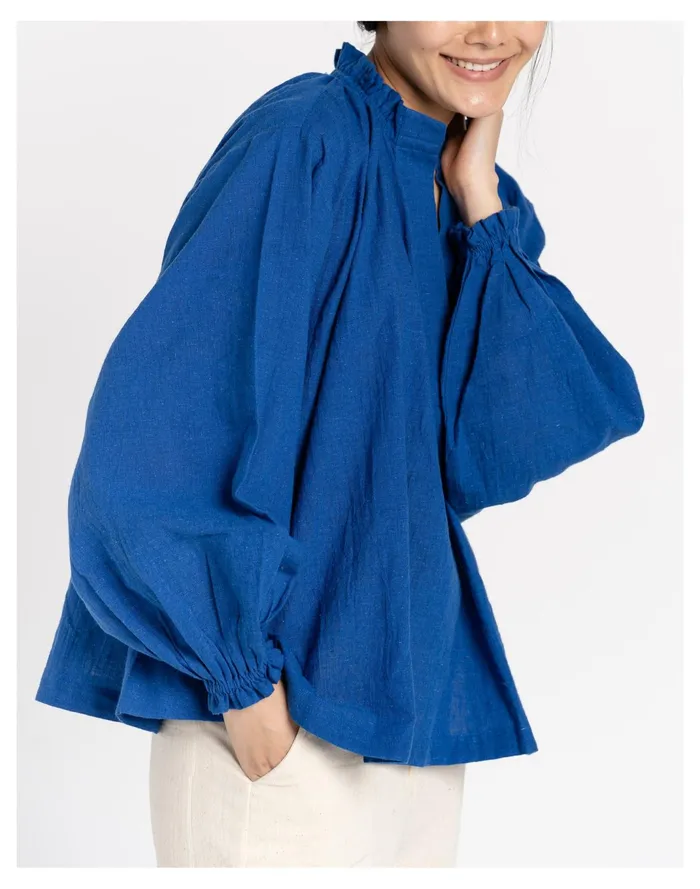 Women World Of Crow Oversized Cobalt Blue Top Blue Madewell Tops and Shirts Women World Of Crow Oversized Cobalt Blue Top Blue Madewell Tops and Shirts