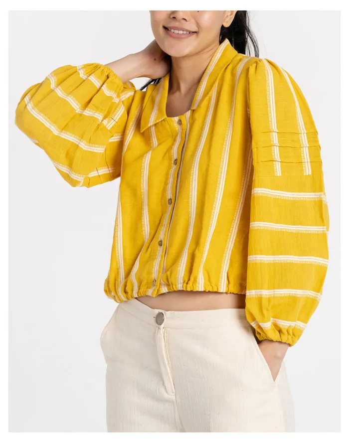 Women World Of Crow Striped Oversized Organic Shirt Pale Chamois Madewell Tops and Shirts Women World Of Crow Striped Oversized Organic Shirt Pale Chamois Madewell Tops and Shirts