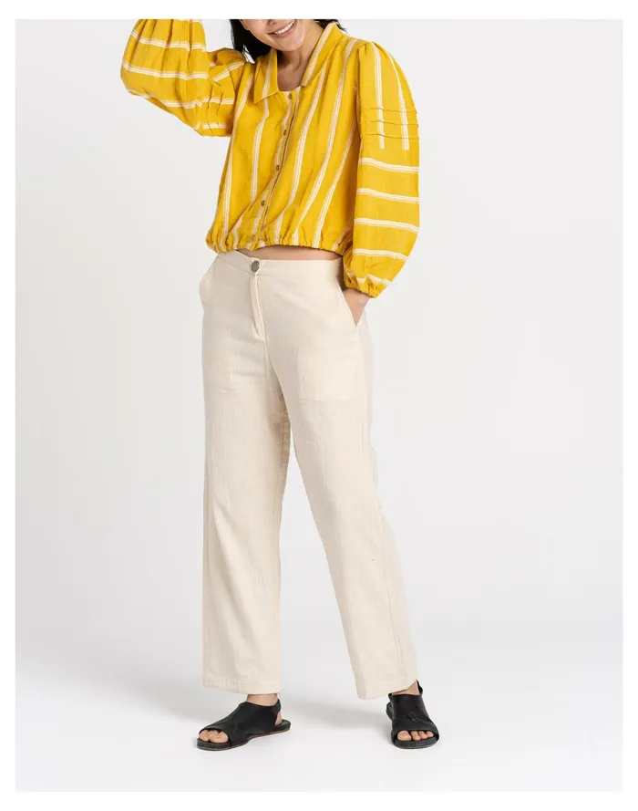Women World Of Crow Striped Oversized Organic Shirt Pale Chamois Madewell Tops and Shirts Women World Of Crow Striped Oversized Organic Shirt Pale Chamois Madewell Tops and Shirts