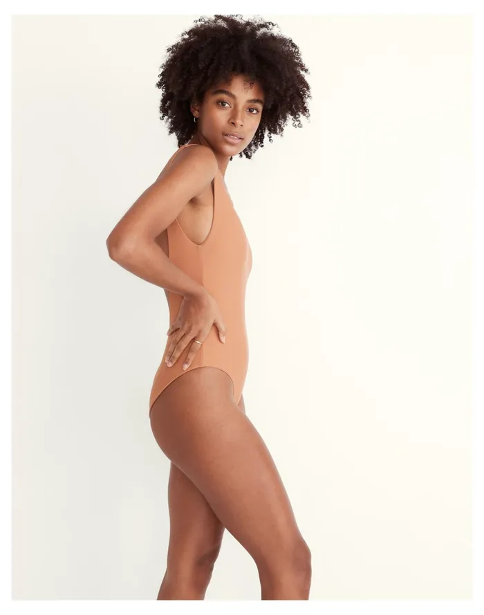 Women X Jade Swim Contour One Piece Swimsuit Toasted Nut Madewell Swim Women X Jade Swim Contour One Piece Swimsuit Toasted Nut Madewell Swim