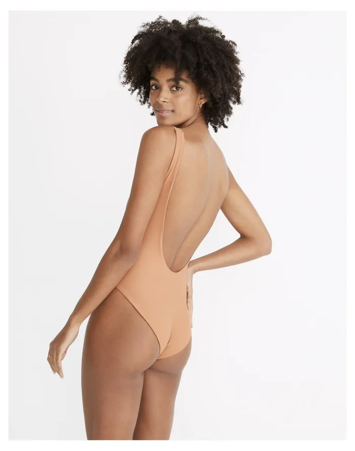 Women X Jade Swim Contour One Piece Swimsuit Toasted Nut Madewell Swim Women X Jade Swim Contour One Piece Swimsuit Toasted Nut Madewell Swim