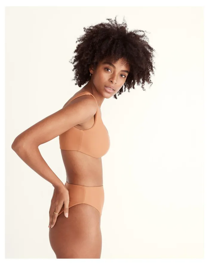 Women X Jade Swim Rounded Edges Bikini Top Toasted Nut Madewell Swim Women X Jade Swim Rounded Edges Bikini Top Toasted Nut Madewell Swim
