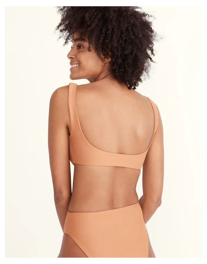 Women X Jade Swim Rounded Edges Bikini Top Toasted Nut Madewell Swim Women X Jade Swim Rounded Edges Bikini Top Toasted Nut Madewell Swim