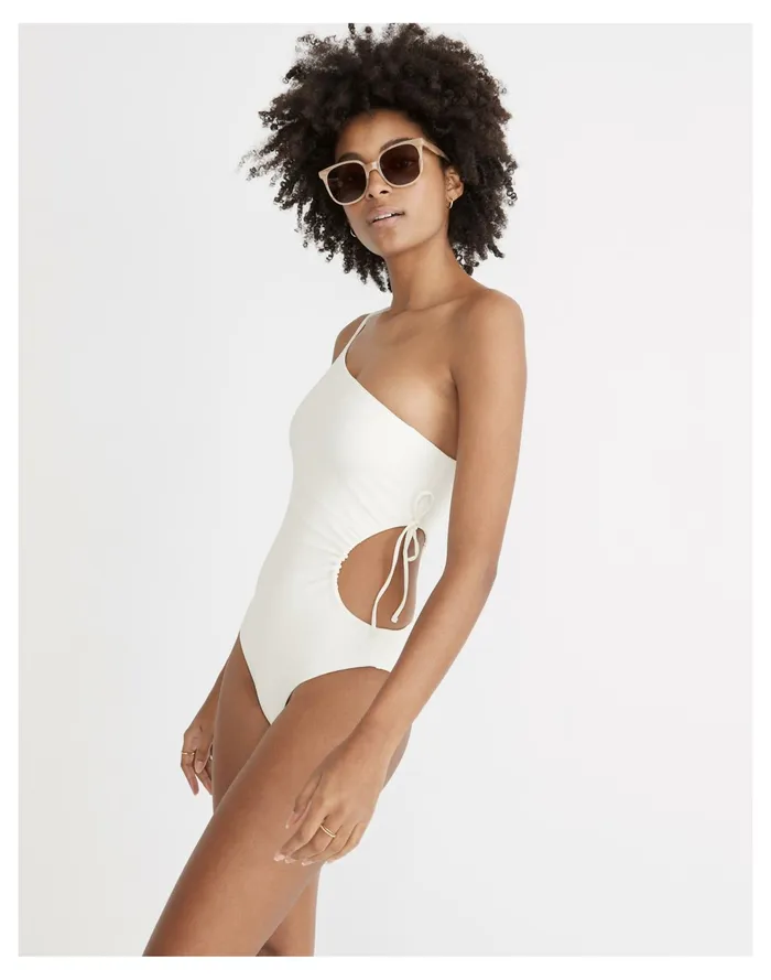 Women X Jade Swim Sena Cutout One Piece Swimsuit White Madewell Swim