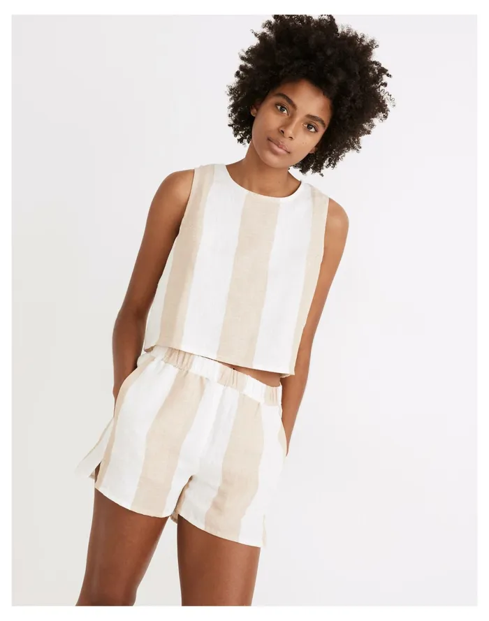 Women X LAUDE The Label Open Back Tank In Tulum Stripe Tulum Stripe Madewell Tops and Shirts Women X LAUDE The Label Open Back Tank In Tulum Stripe Tulum Stripe Madewell Tops and Shirts
