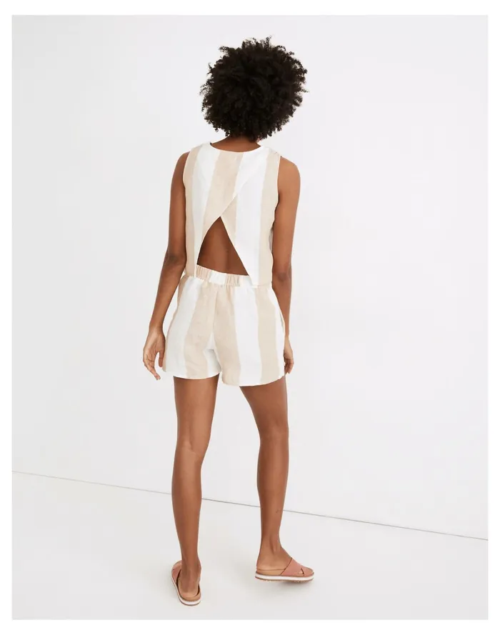 Women X LAUDE The Label Open Back Tank In Tulum Stripe Tulum Stripe Madewell Tops and Shirts Women X LAUDE The Label Open Back Tank In Tulum Stripe Tulum Stripe Madewell Tops and Shirts