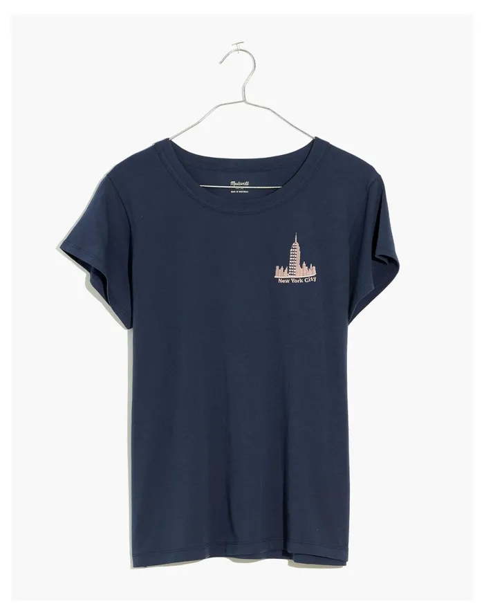 Women X Made Some Souvenirs Embroidered Perfect Vintage Tee New York Madewell Tees Women X Made Some Souvenirs Embroidered Perfect Vintage Tee New York Madewell Tees