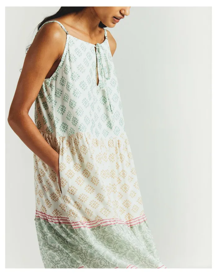Women X Reistor Strappy Tiered Dress Ivory White Madewell Dresses Women X Reistor Strappy Tiered Dress Ivory White Madewell Dresses