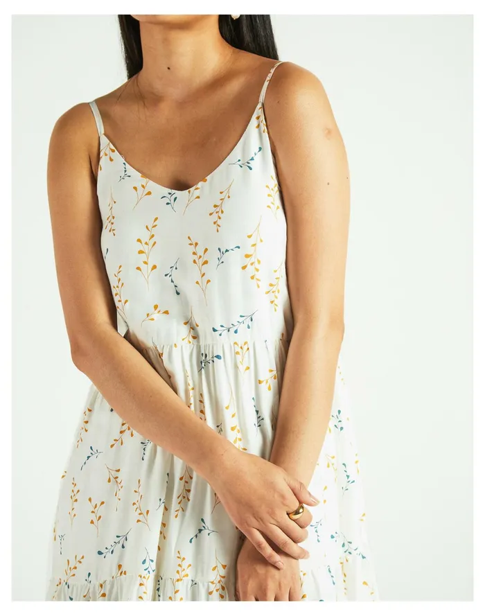 Women X Reistor Tiered Midi Dress Ivory White Madewell Dresses Women X Reistor Tiered Midi Dress Ivory White Madewell Dresses
