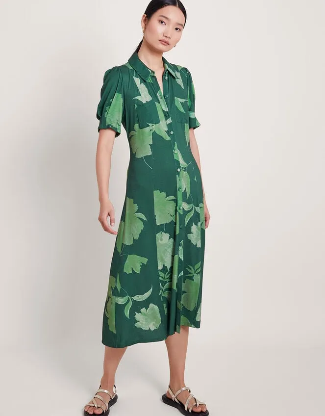 Women Zannah Print Shirt Dress Green Monsoon Dresses