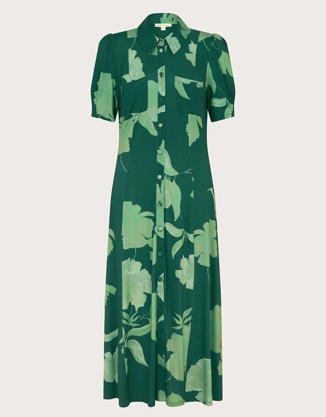 Women Zannah Print Shirt Dress Green Monsoon Dresses