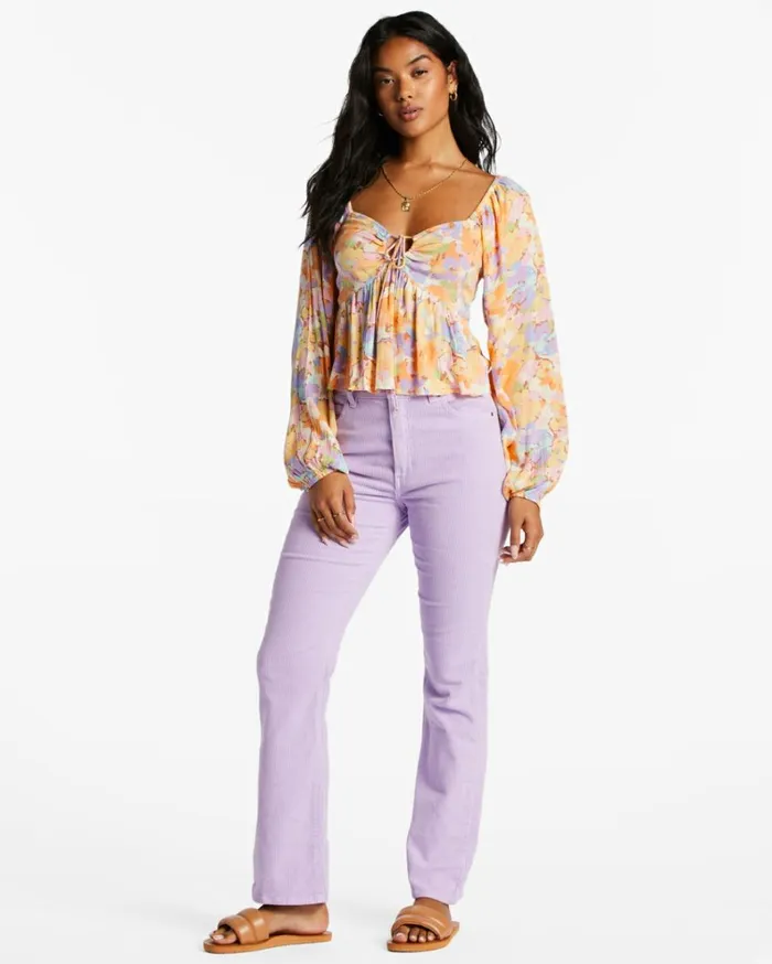 Your Fav Crop Top White Multi Women Billabong Tops