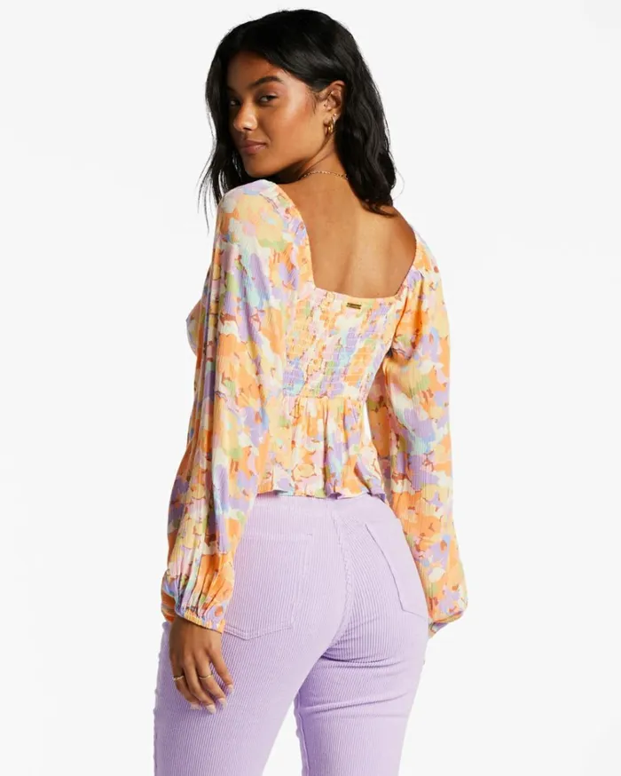 Your Fav Crop Top White Multi Women Billabong Tops