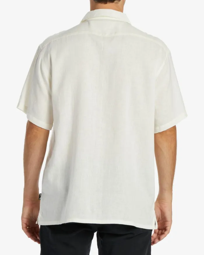 Zeledon Vacay Short Sleeve Shirt Off White Men Billabong Shirts